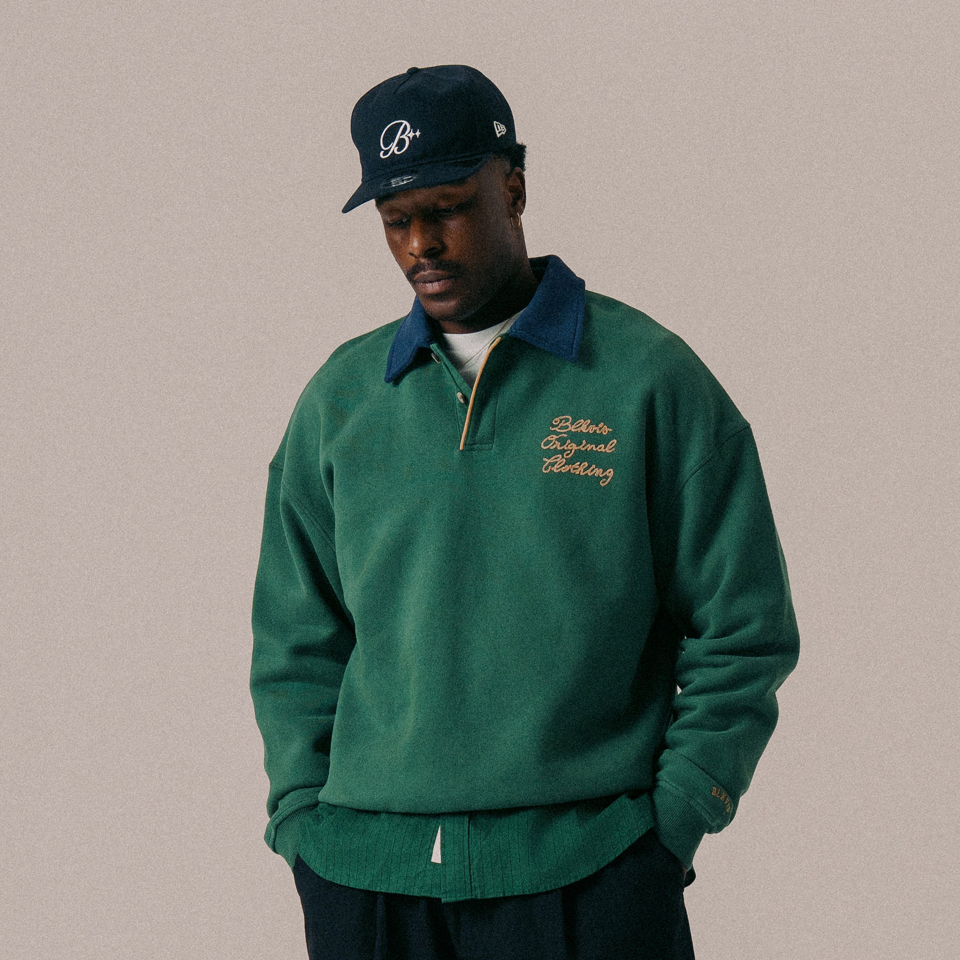 BLKVIS SOURCE POLO SWEATER - HUNTER GREEN