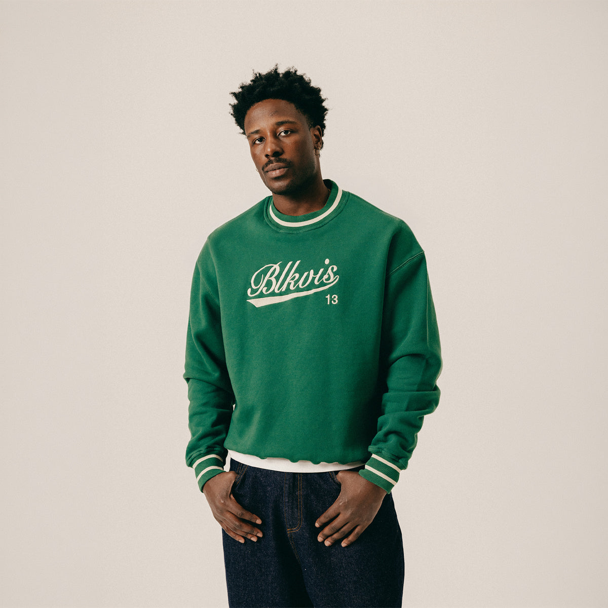 ATHLETICS CREWNECK - HUNTER GREEN