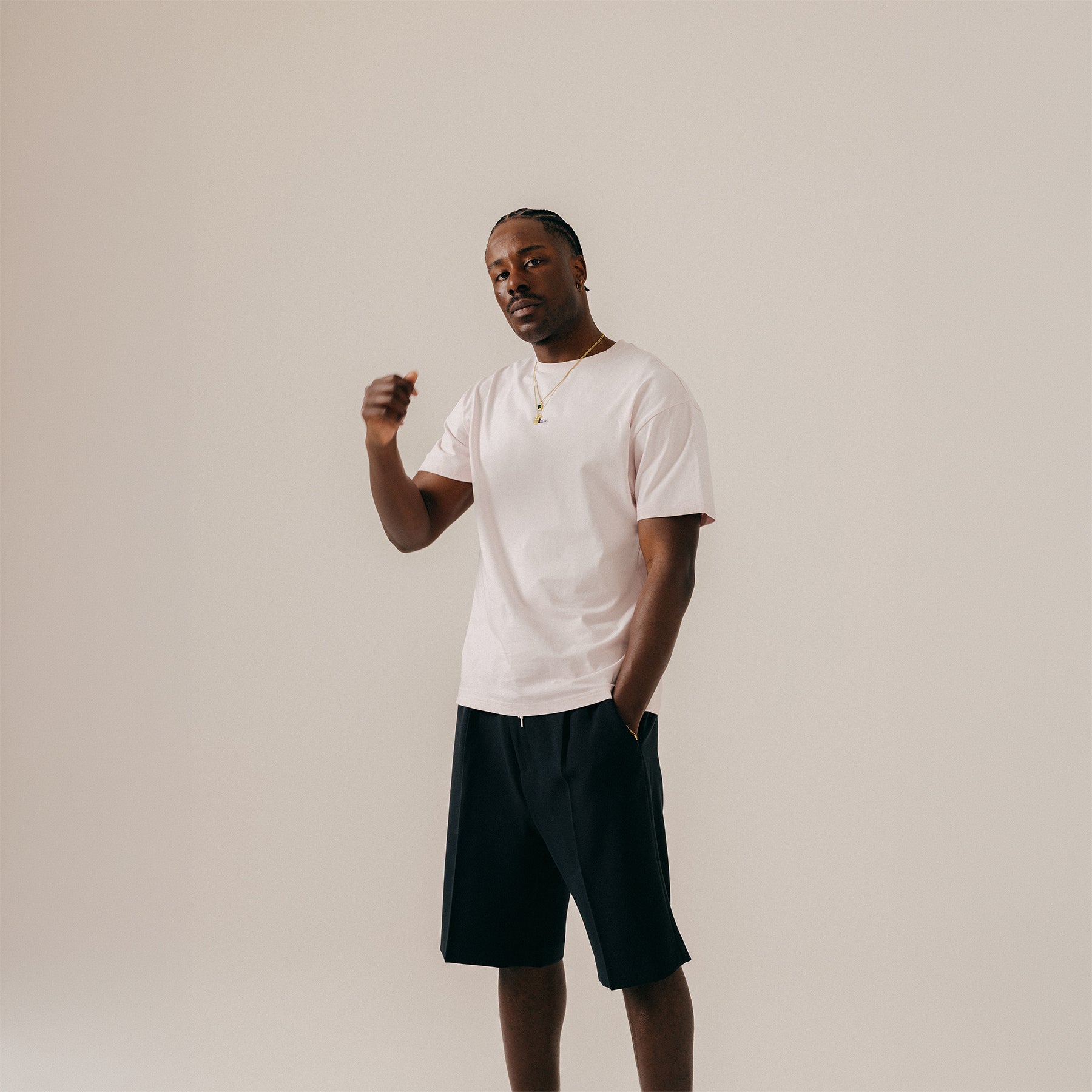 SCRIPT TEE - CRADLE PINK