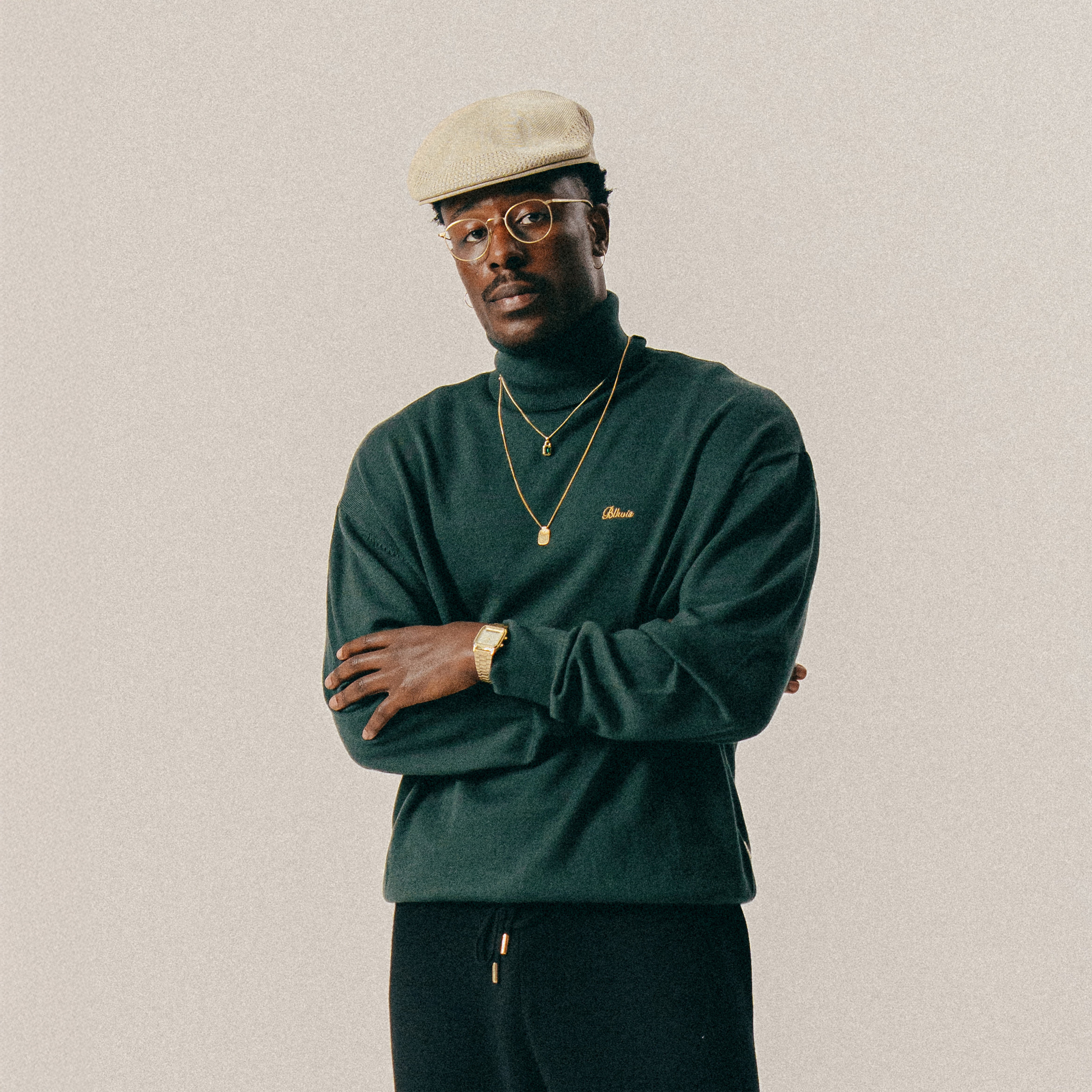 BLKVIS SCRIPT ROLLNECK SWEATER - DARKEST SPRUCE