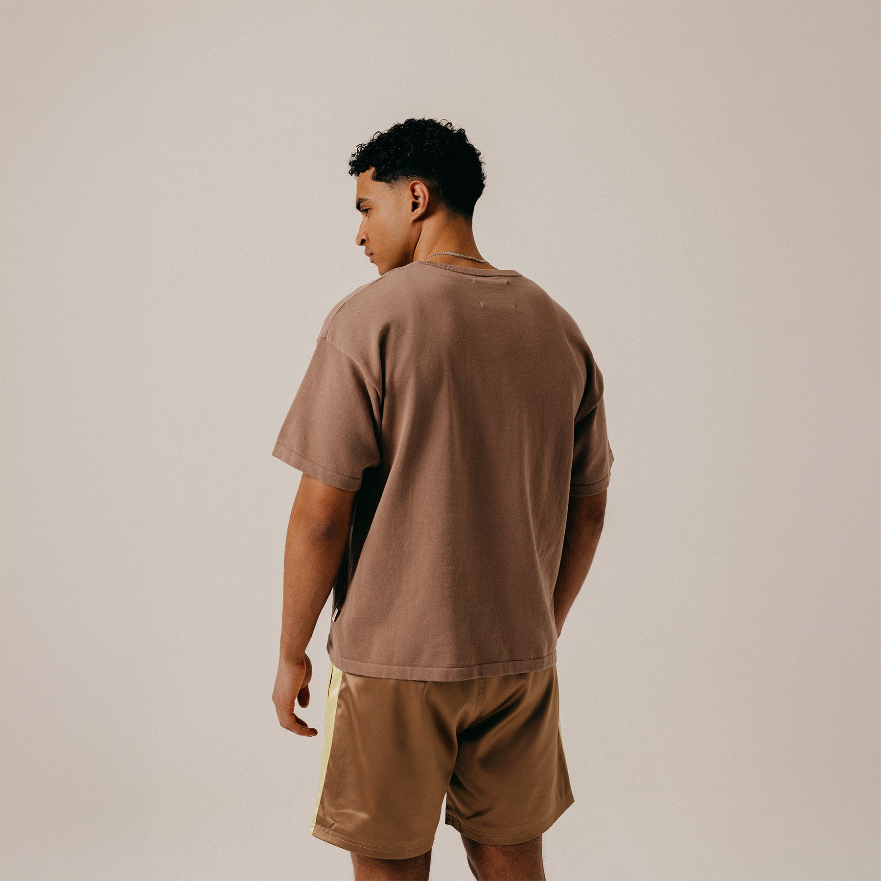 KNITTED TEE - GINGER SNAP