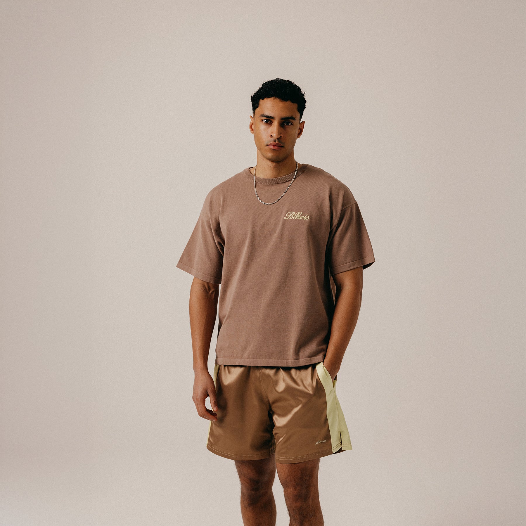KNITTED TEE - GINGER SNAP