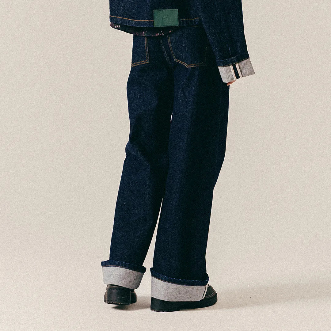 SELVEDGE DENIM PANTS - DARK BLUE