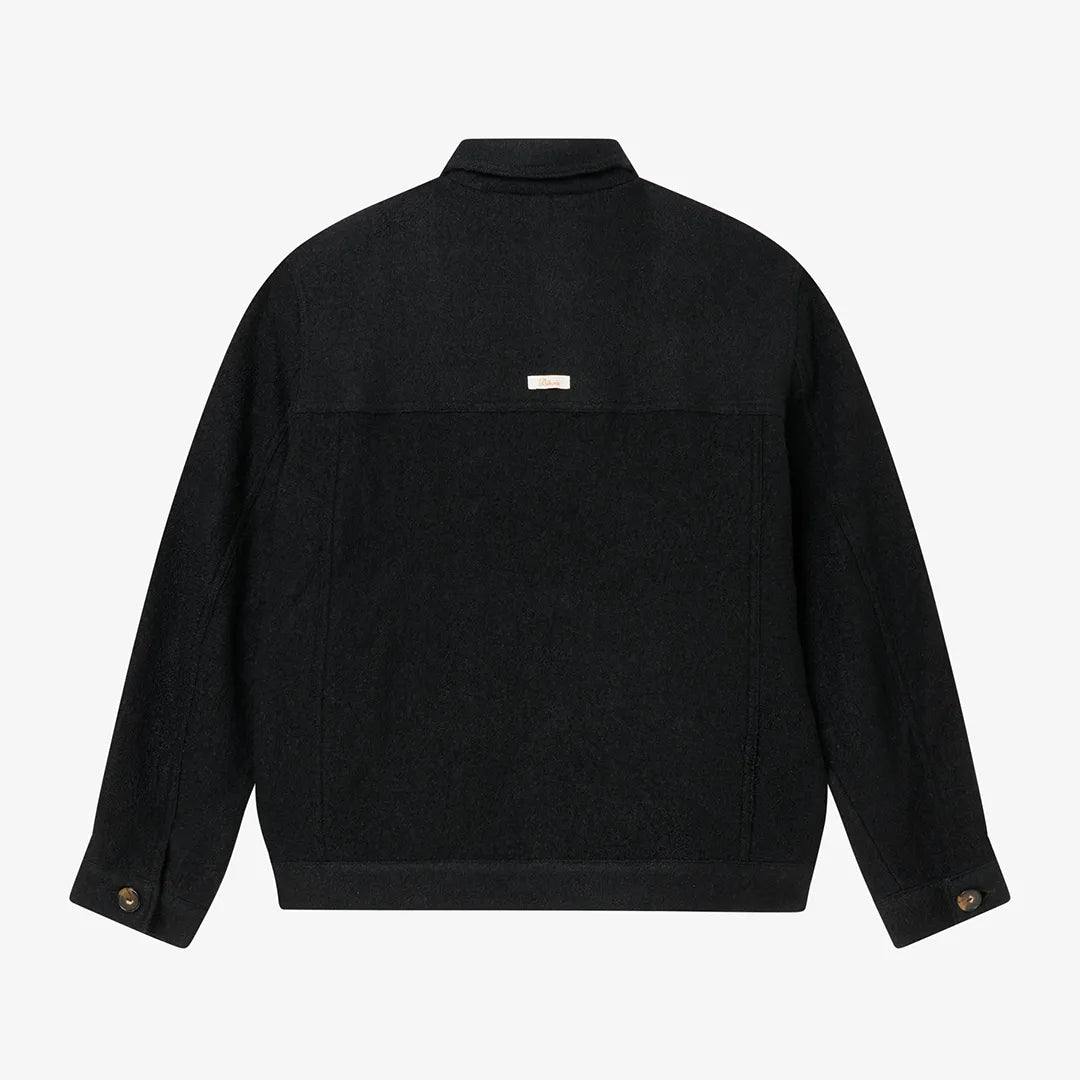 SCRIPT WOOL JACKET - BLACK