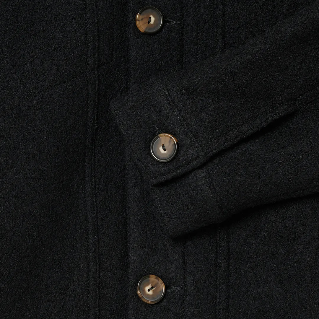 SCRIPT WOOL JACKET - BLACK