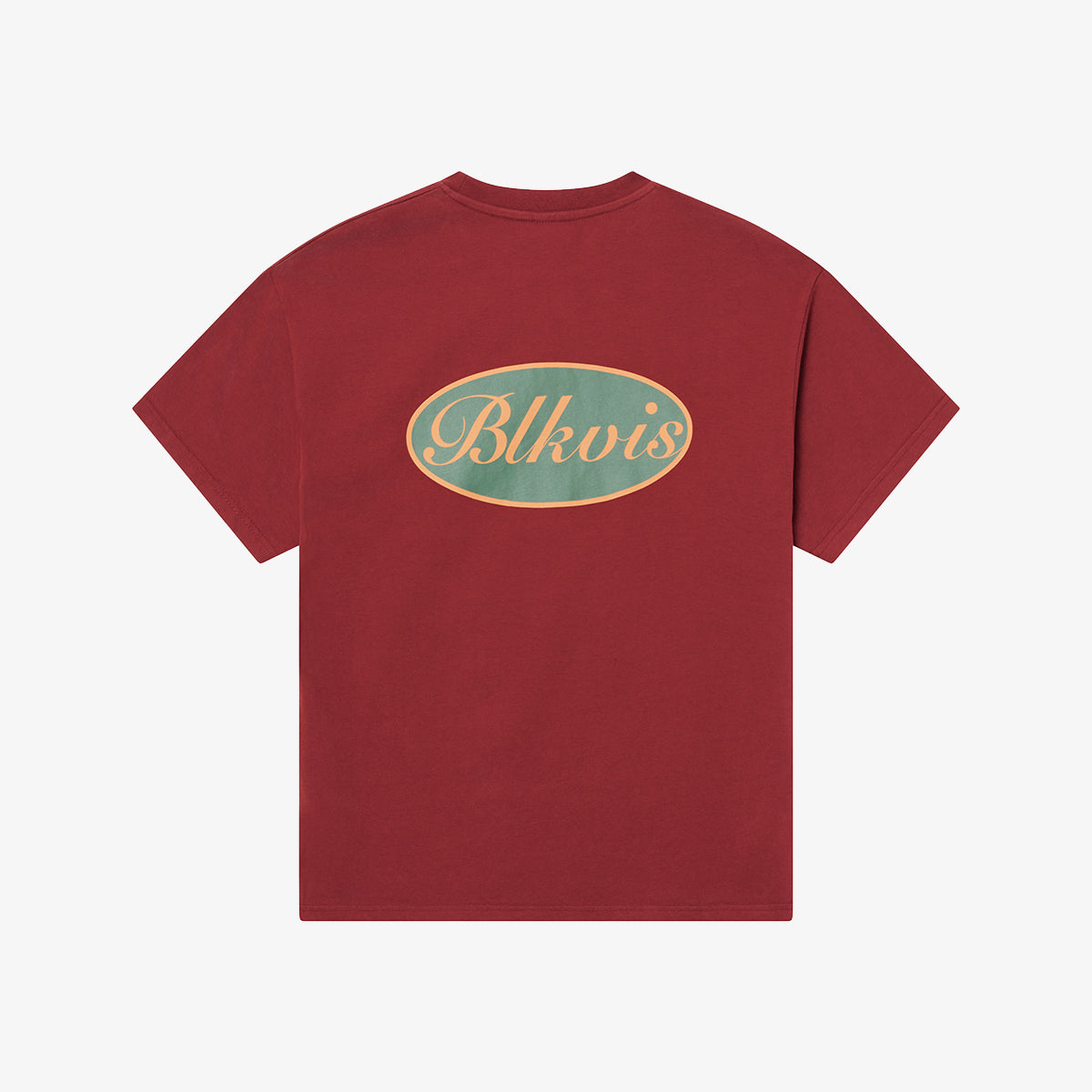 BLKVIS SCRIPT TEE - MERLOT