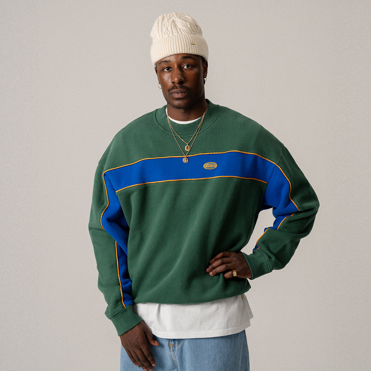 BLKVIS SCRIPT CREWNECK - HUNTER GREEN