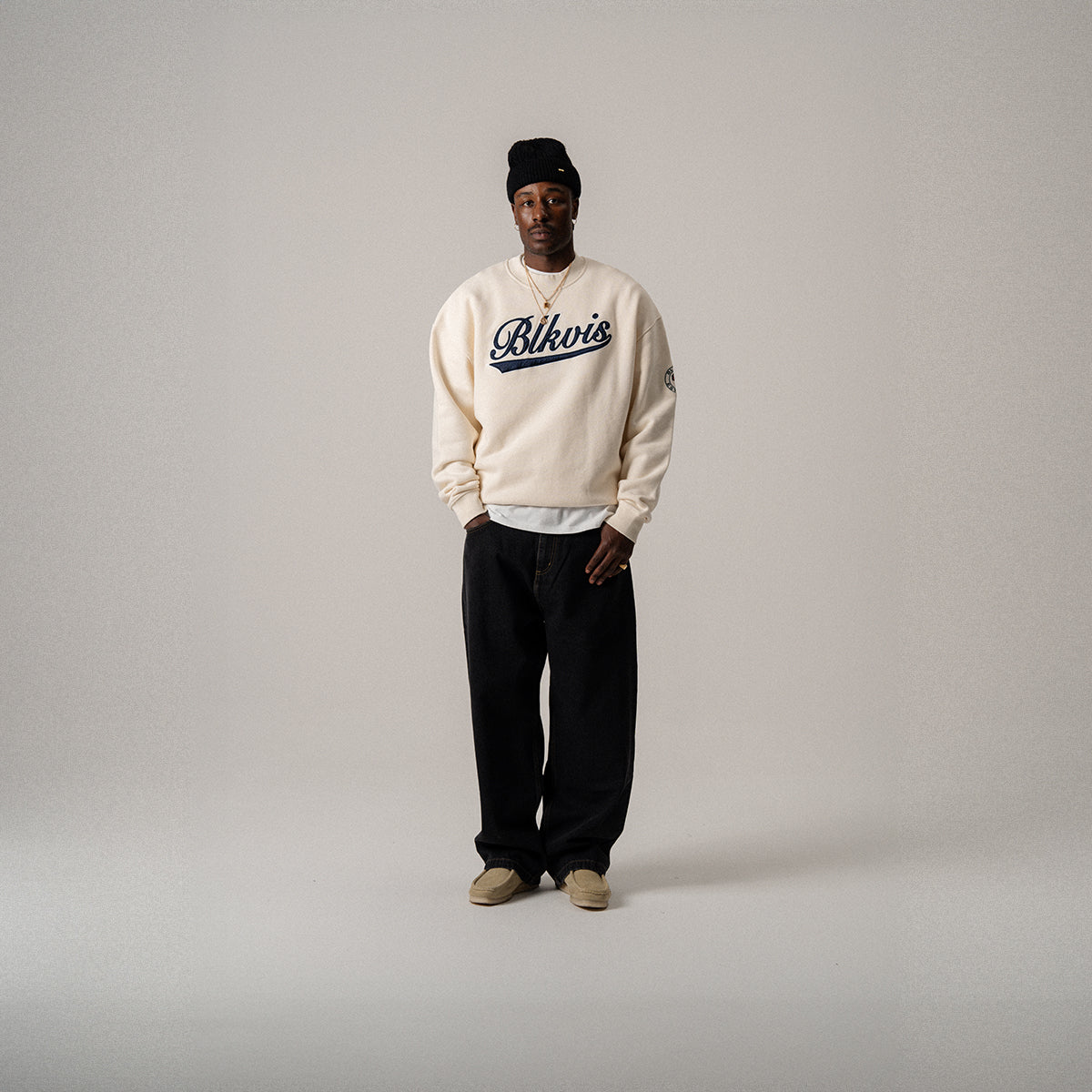 BLKVIS CREWNECK - ANTIQUE WHITE