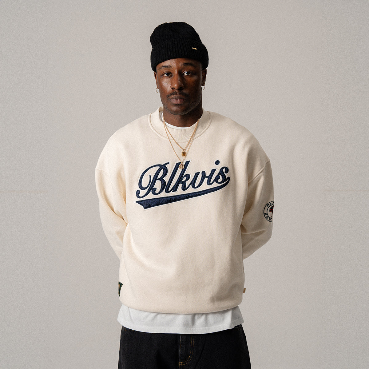 BLKVIS CREWNECK - ANTIQUE WHITE