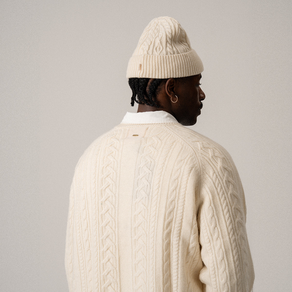 BLKVIS CABLE KNITTED SWEATER - ANTIQUE WHITE