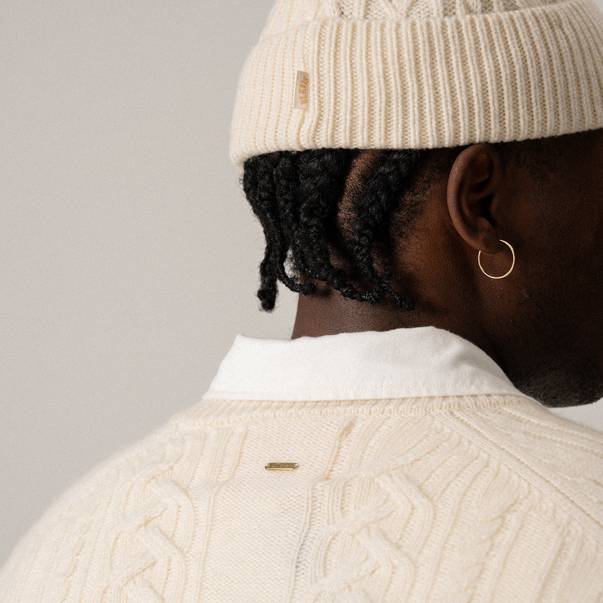 BLKVIS CABLE KNITTED SWEATER - ANTIQUE WHITE