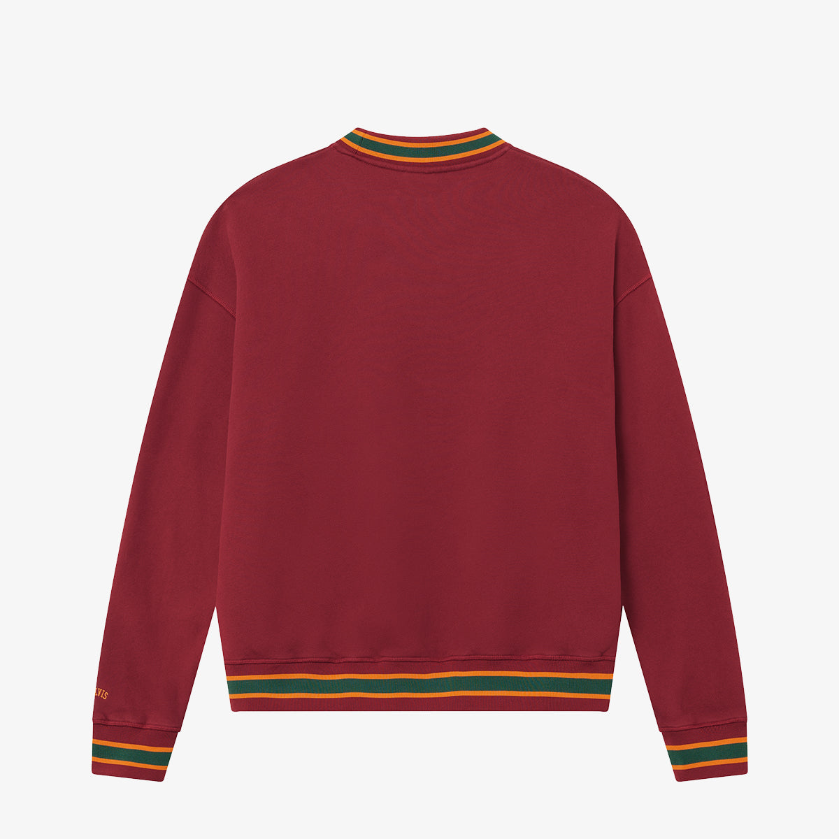 BLKVIS SCRIPT ROSES CREWNECK - MERLOT