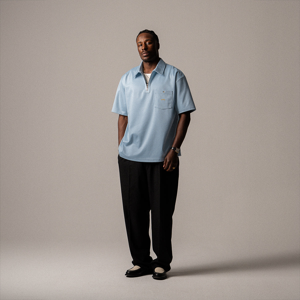 BLKVIS LOGO TWILL SHIRT - SKYWAY