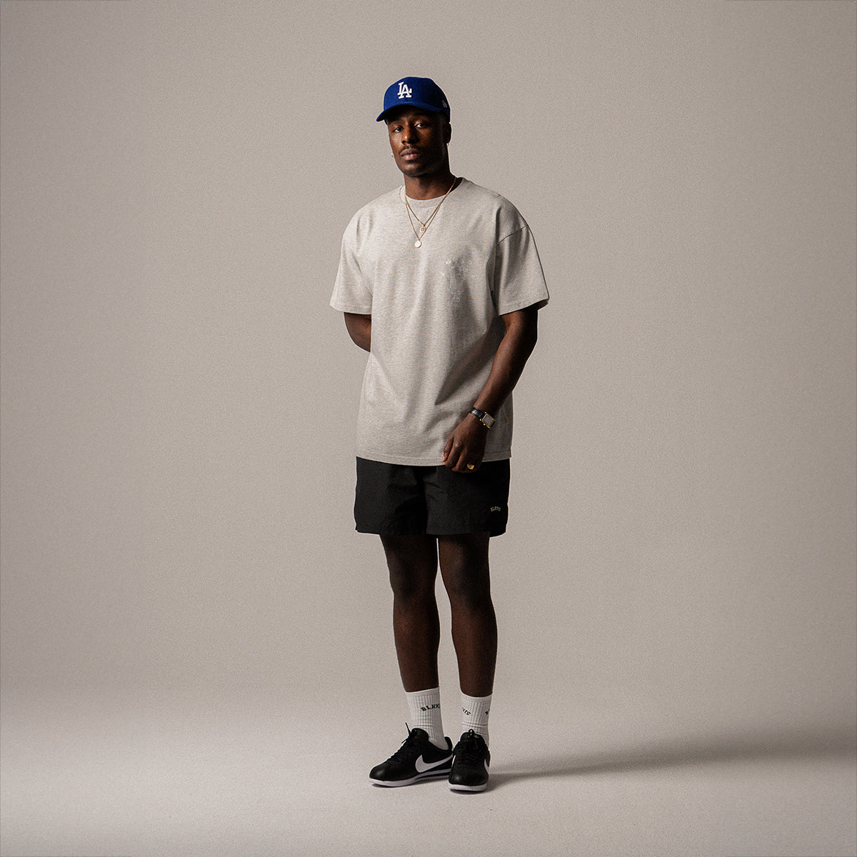 BLKVIS VASO TEE - LIGHT GREY HEATHER