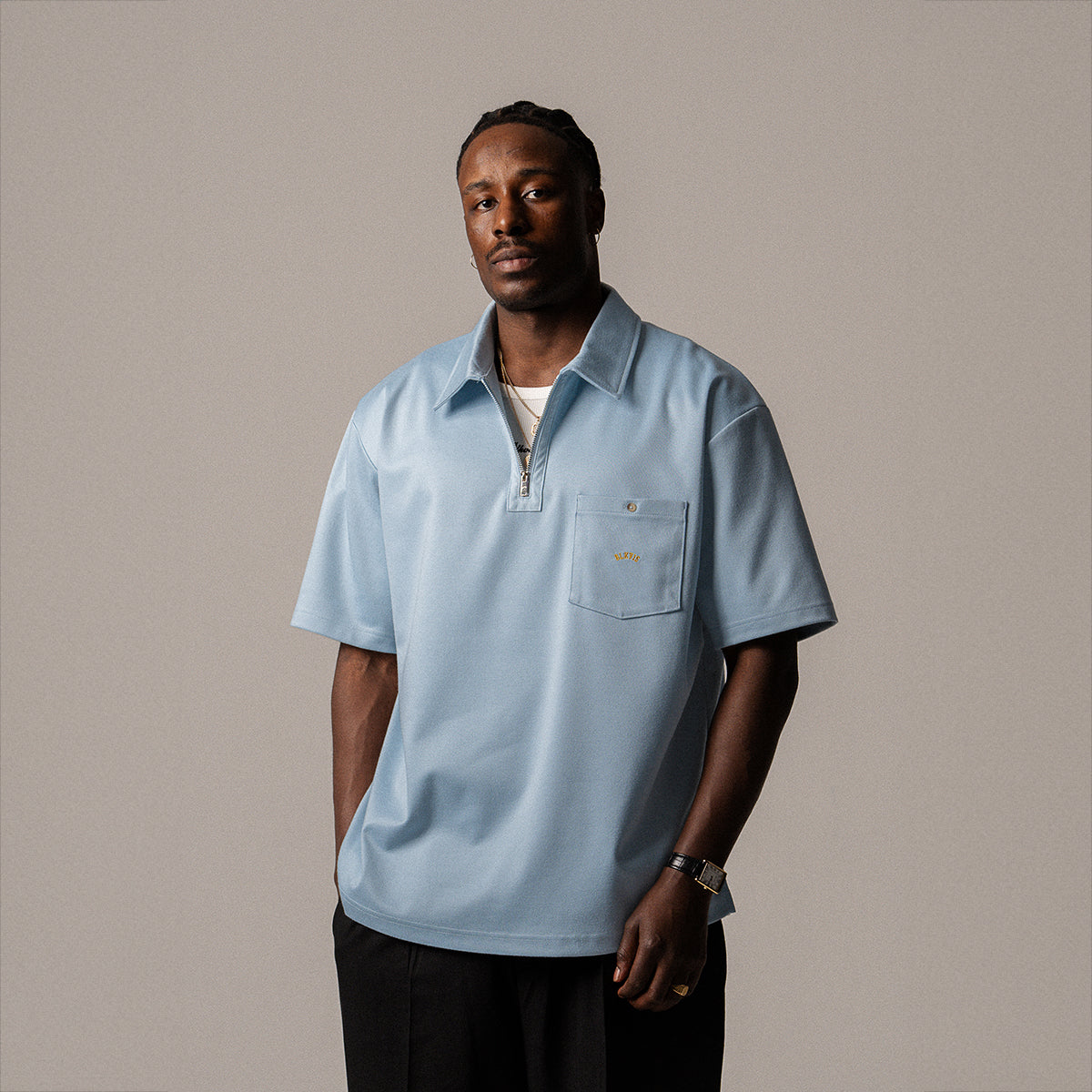 BLKVIS LOGO TWILL SHIRT - SKYWAY