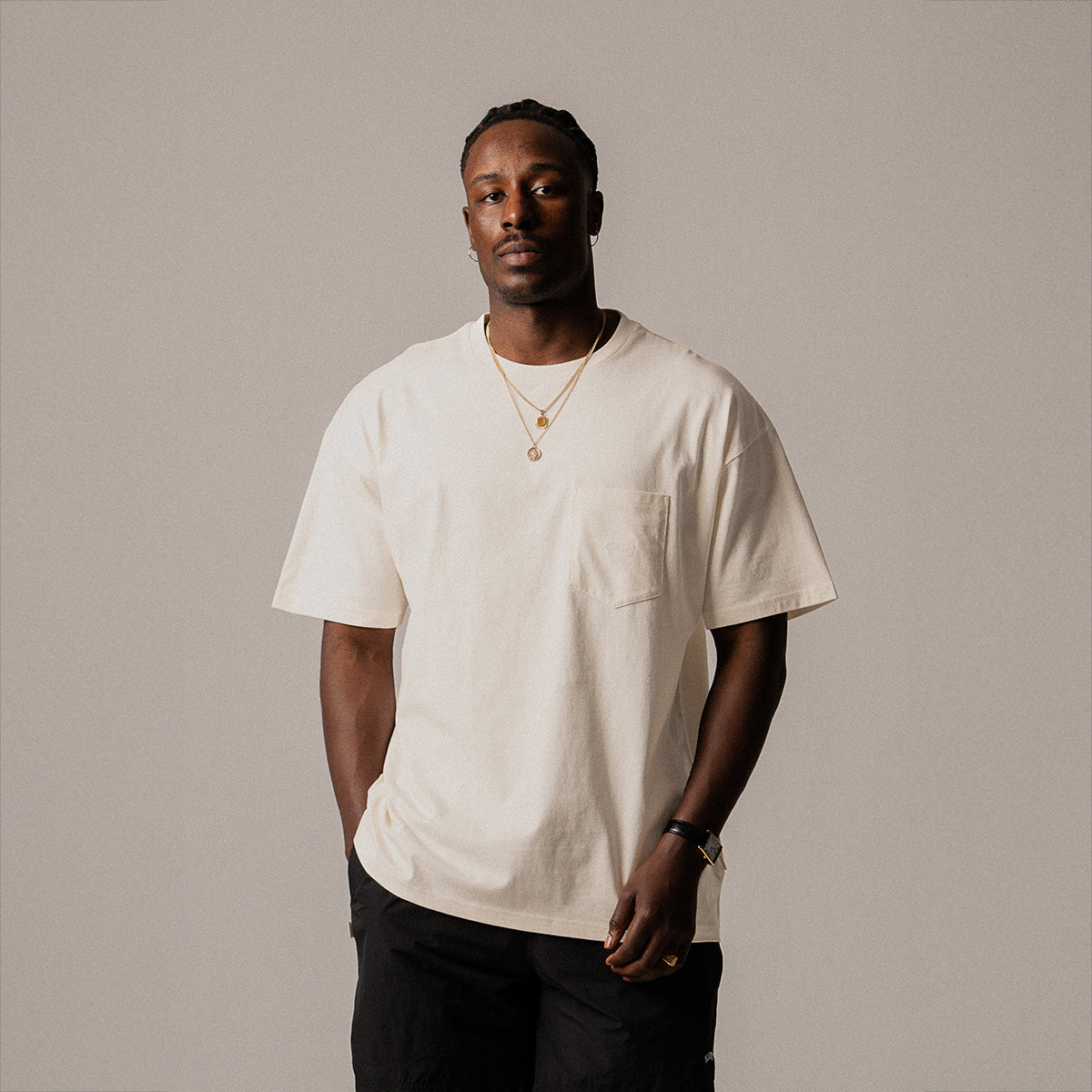 BLKVIS LOGO POCKET TEE - WHITE