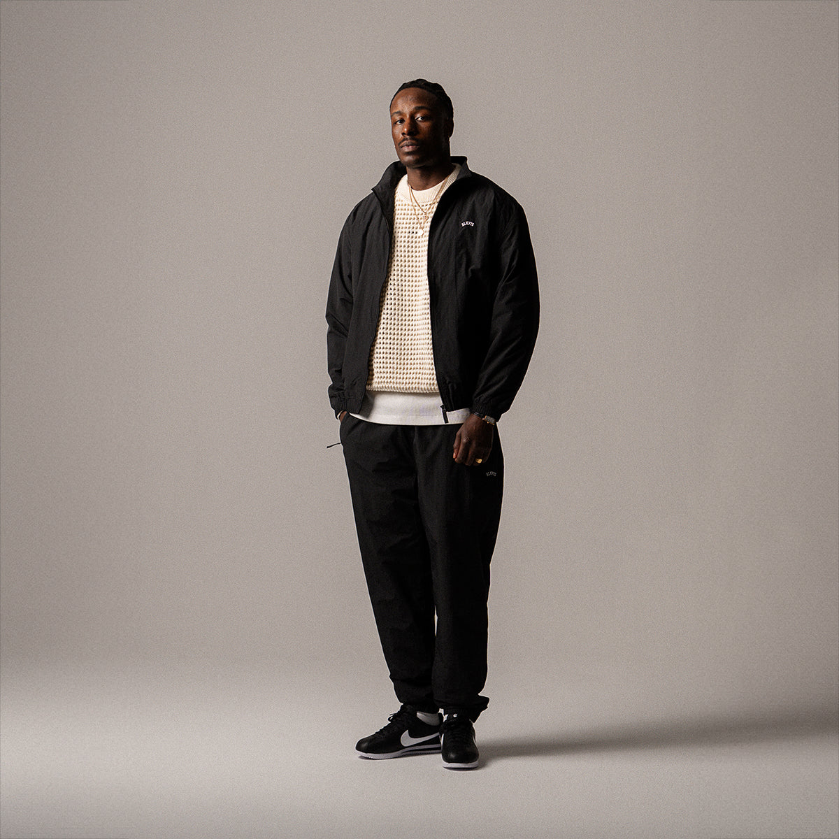 BLKVIS LOGO TRACK JACKET - BLACK