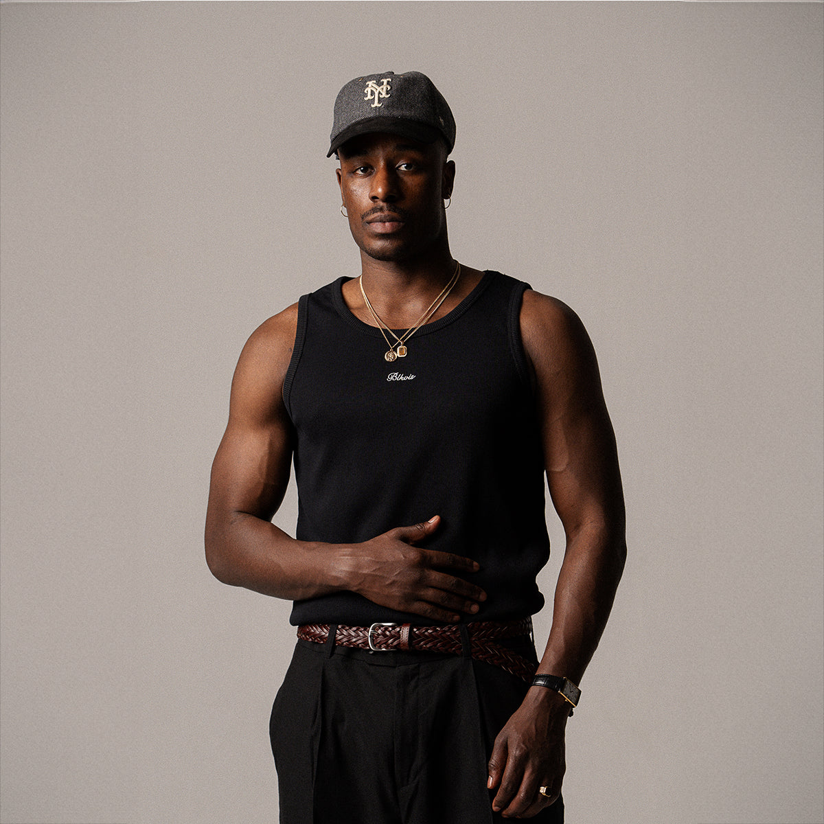 SCRIPT TANK TOP - BLACK