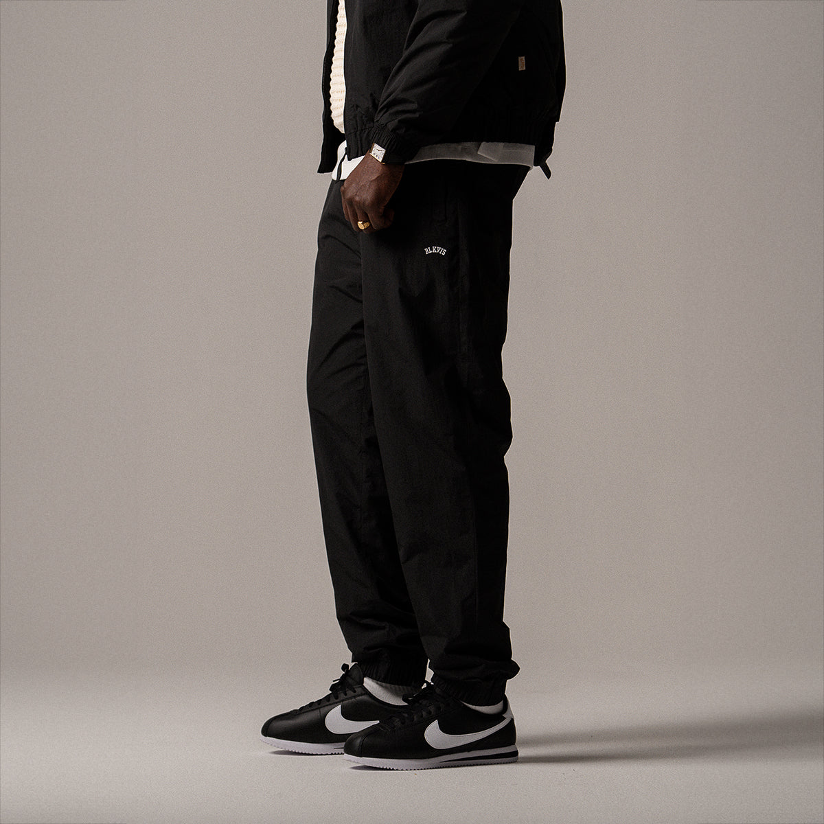 BLKVIS LOGO TRACK PANTS - BLACK