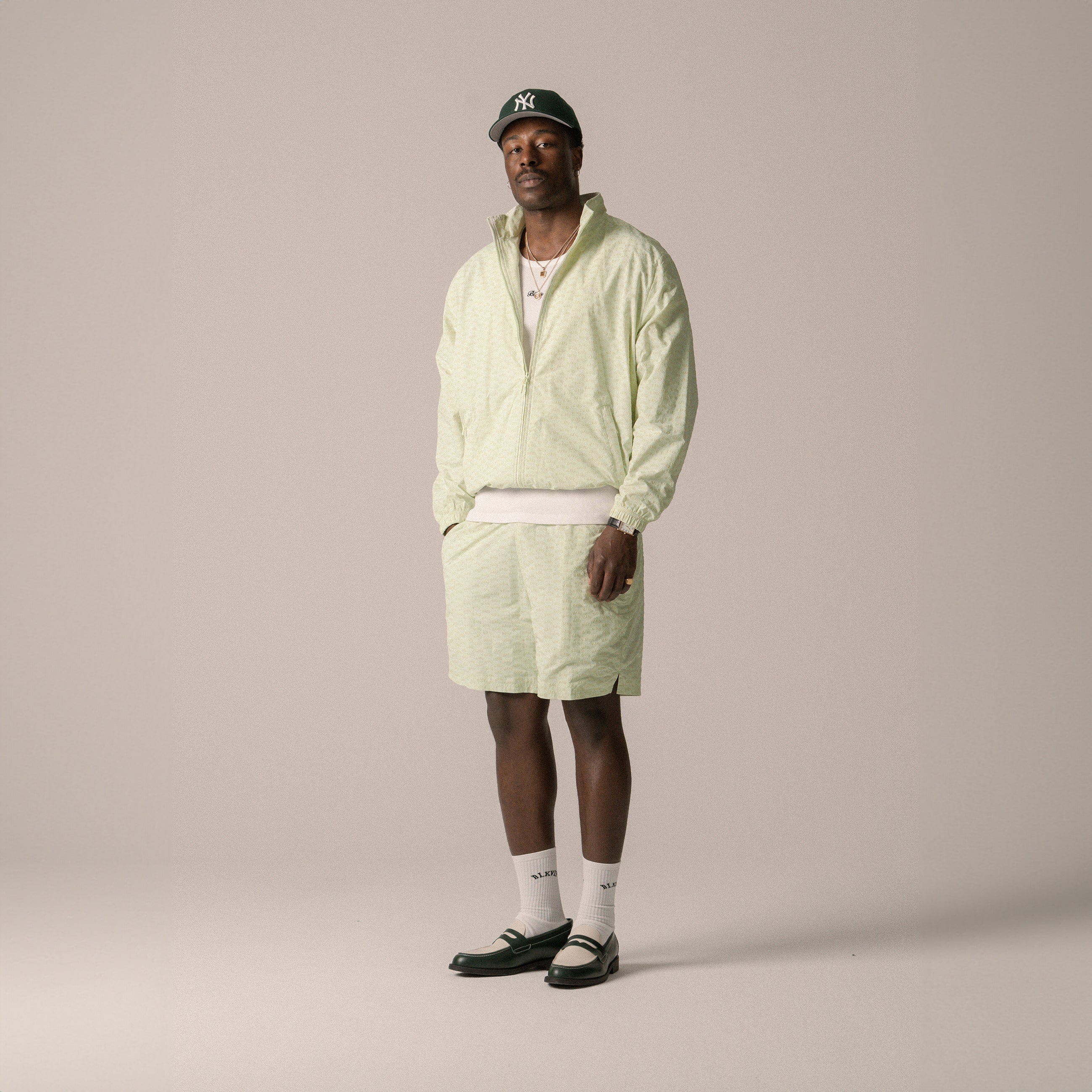 BLKVIS ALLOVER TRACK JACKET - MEADOW MIST