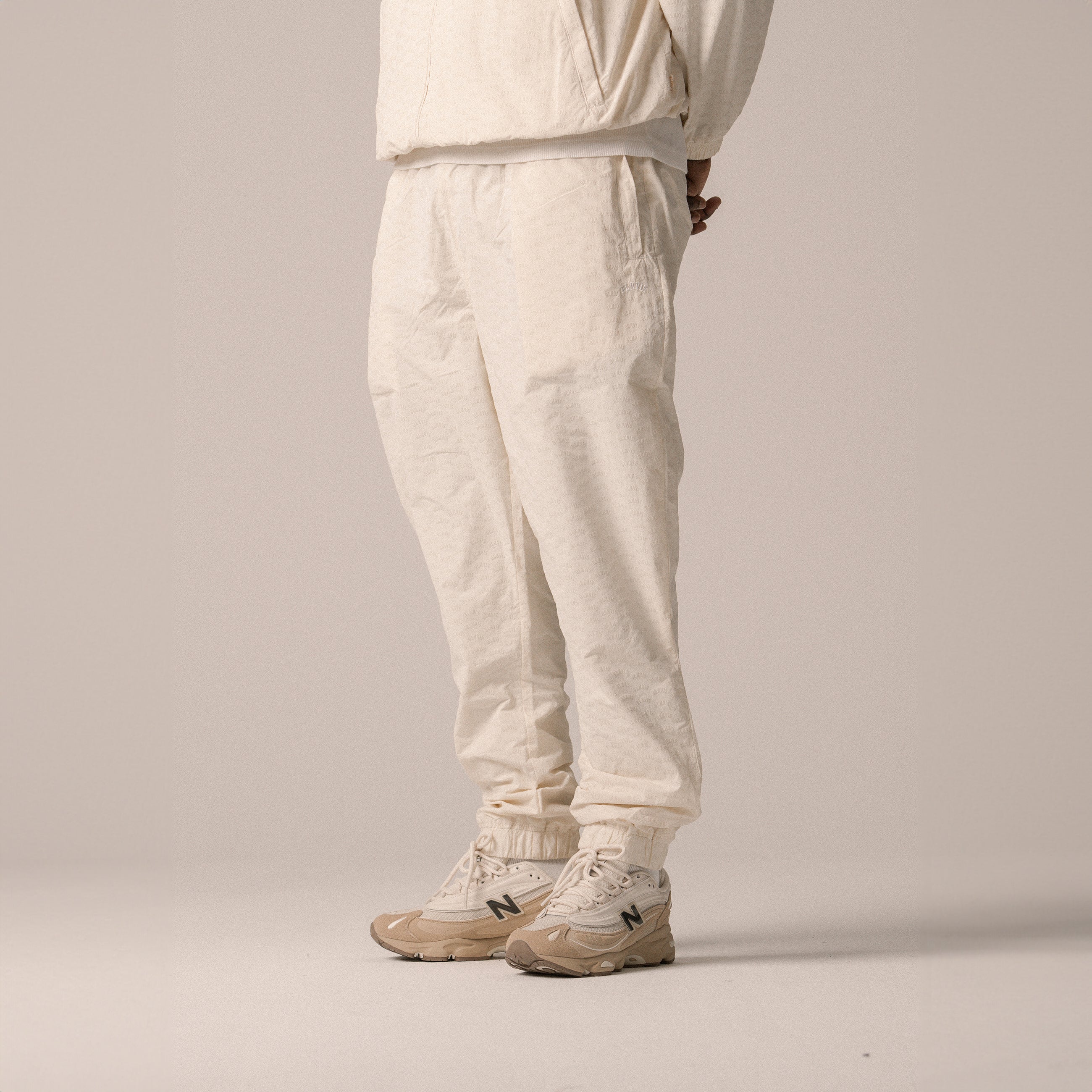 BLKVIS ALLOVER TRACK PANTS - ANTIQUE WHITE