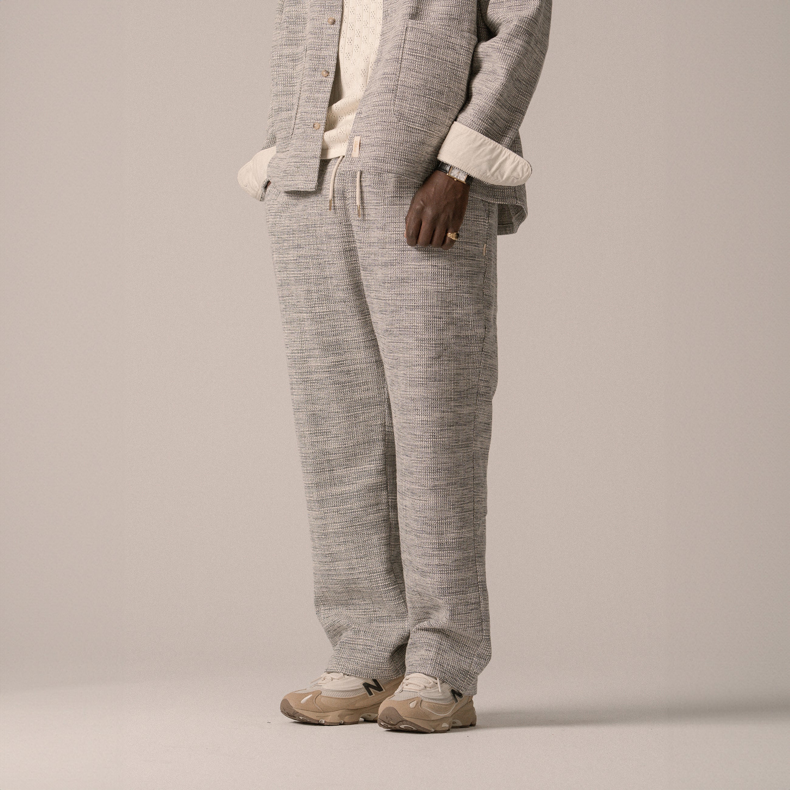 BLKVIS BOUCLE PANTS - ANTIQUE WHITE