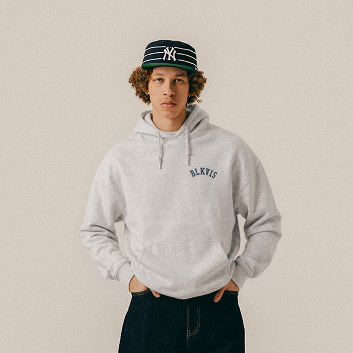 LOGO HOODY - LIGHT GREY HEATHER