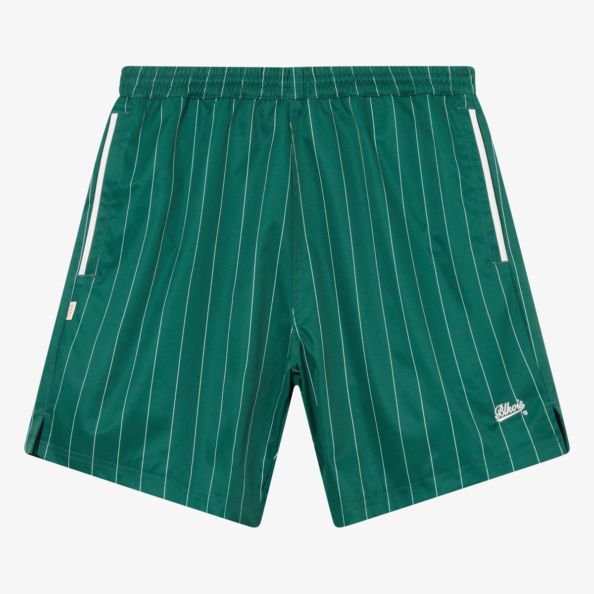 STRIPED TRACK SHORTS - HUNTER GREEN