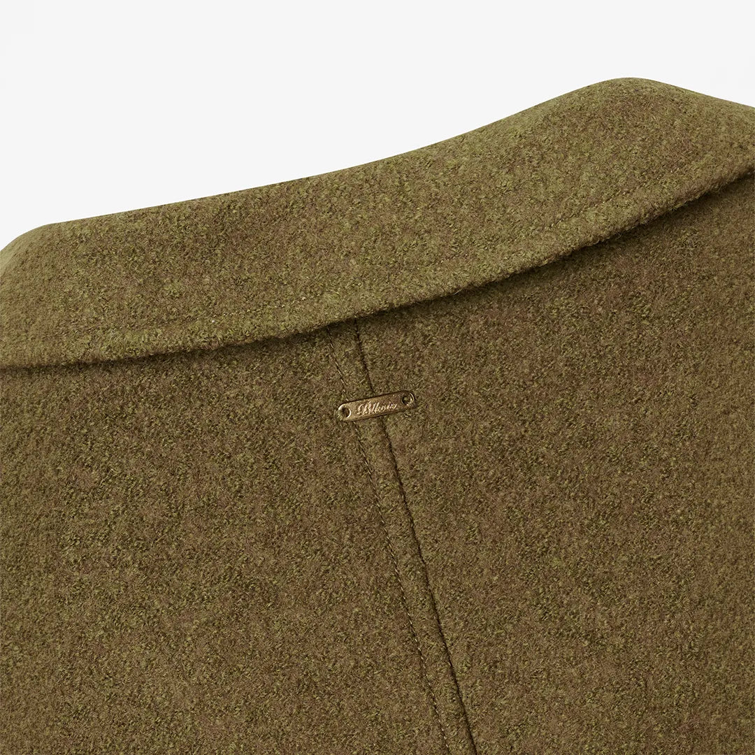 SCRIPT WOOL COAT - MILITARY OLIVE