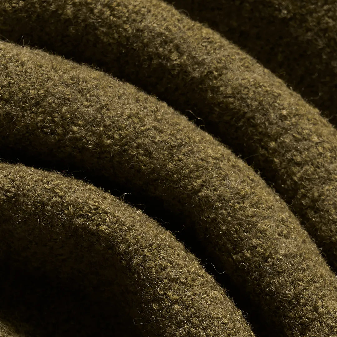 SCRIPT WOOL COAT - MILITARY OLIVE