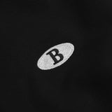 BLKVIS SERIF LOGO HALFZIP - BLACK