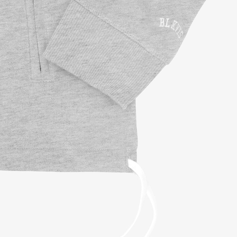 BLKVIS SERIF LOGO HALFZIP - HEATHER GREY